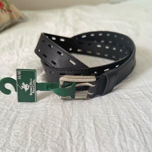 Beverly Hills Polo Club Men’s Black Belt Bonded Leather Size 44/46